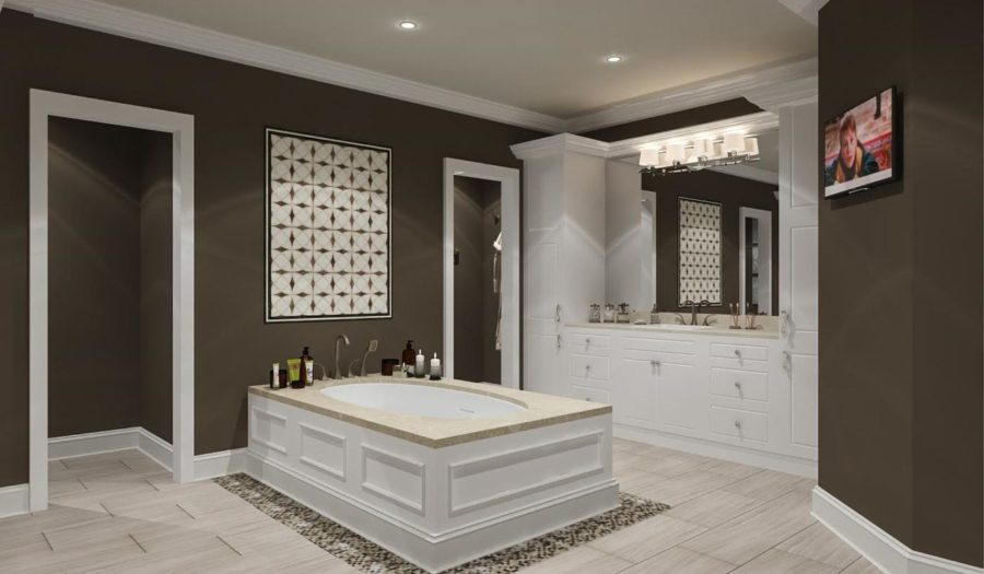 Designer bathroom remodeling project in Los Angeles