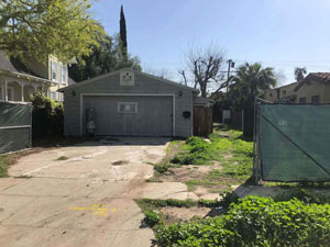 Small house in Sherman House, Los Angeles, before being demolished for a new home construction