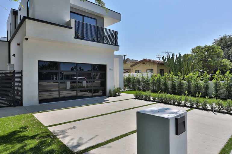 Front view of Lennox house property renovation in Sherman Oaks, CA