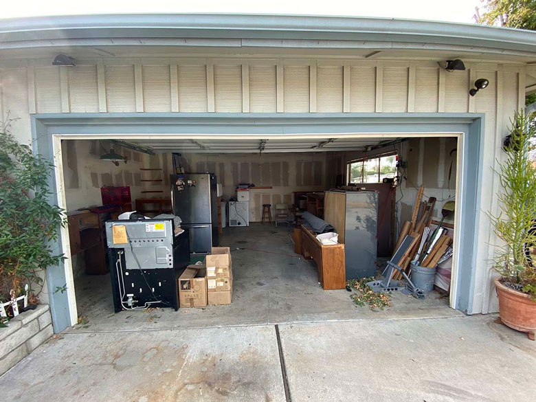 Garage filled with items
