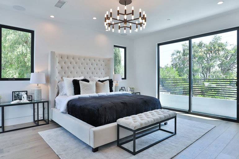 Master bedroom in Lennox house remodel in Sherman Oaks