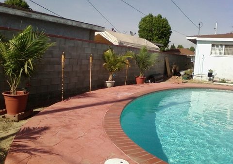 Hollywood, CA Backyard Pool & Hardscape Remodel