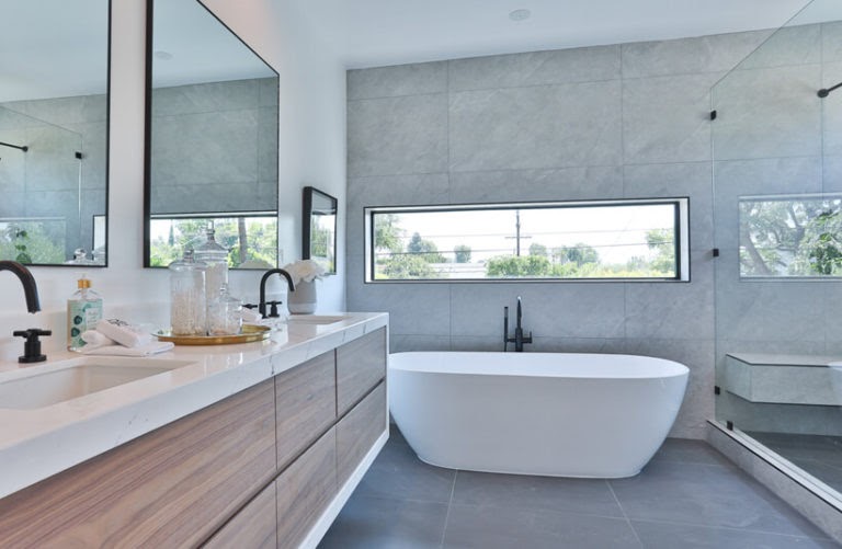 marble tiled bathroom