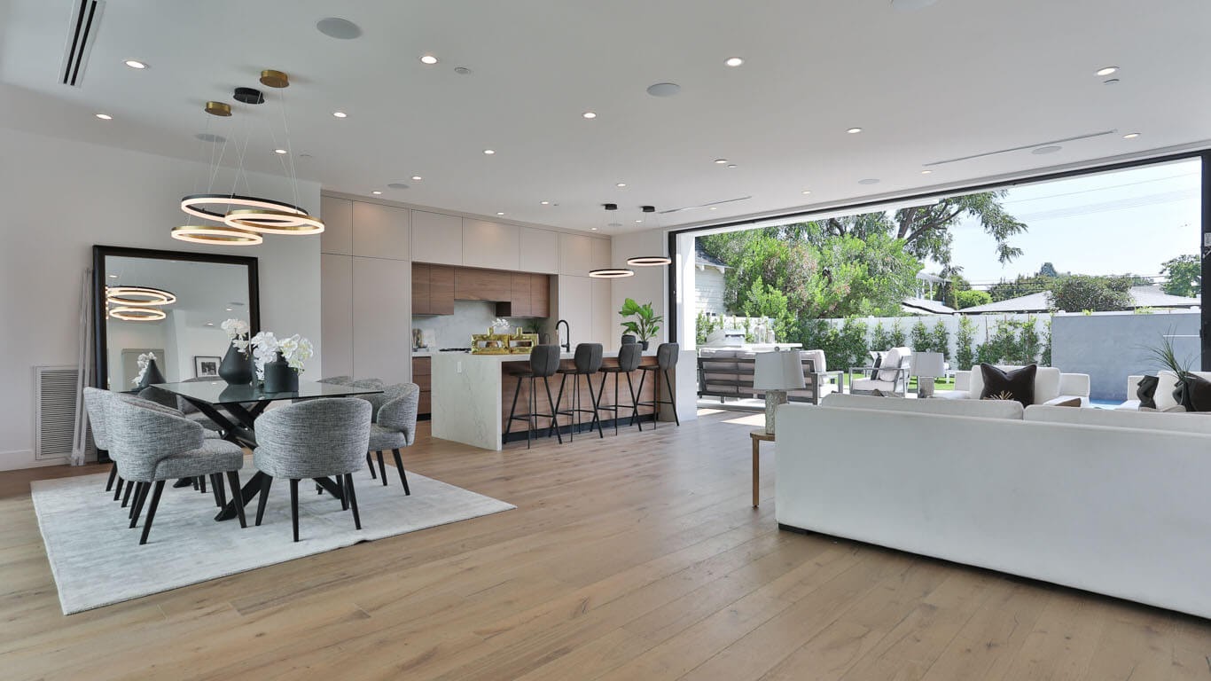 living room with wood floors